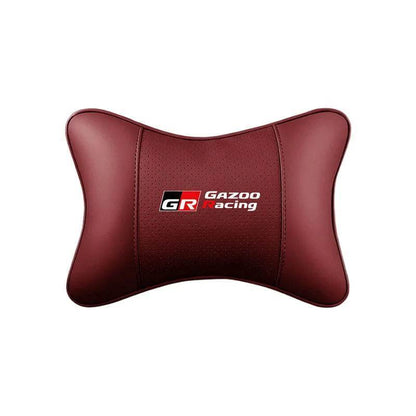 Toyota Crown Leather Car Headrest Neck Pillow - TZ-Mocha brown