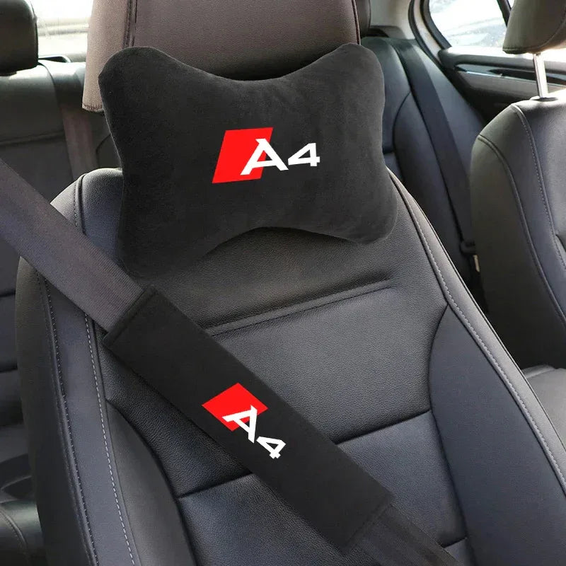 Audi A4 Car Neck Pillow & Shoulder Pad - 2PCS Seat Belt Pad