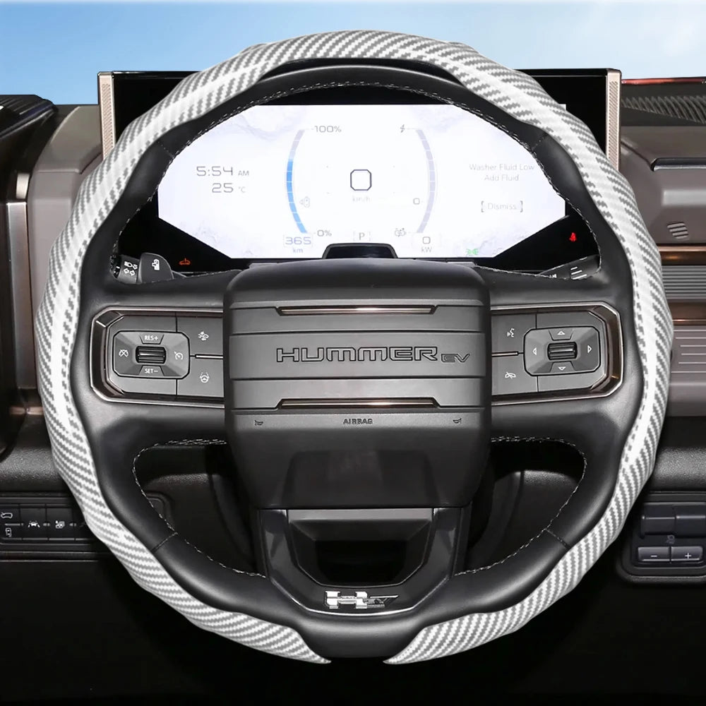 GMC Sport Snap-On Steering Wheel Cover - Round Shape / White