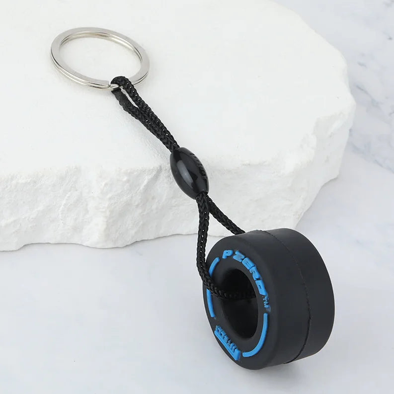 PVC Tire Keychain Car Key Ring Pendant for Auto Modification