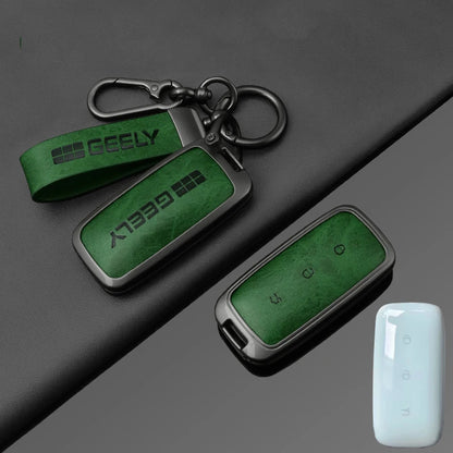 Metal Leather Car Key Case Cover for Geely Proton Vehicles