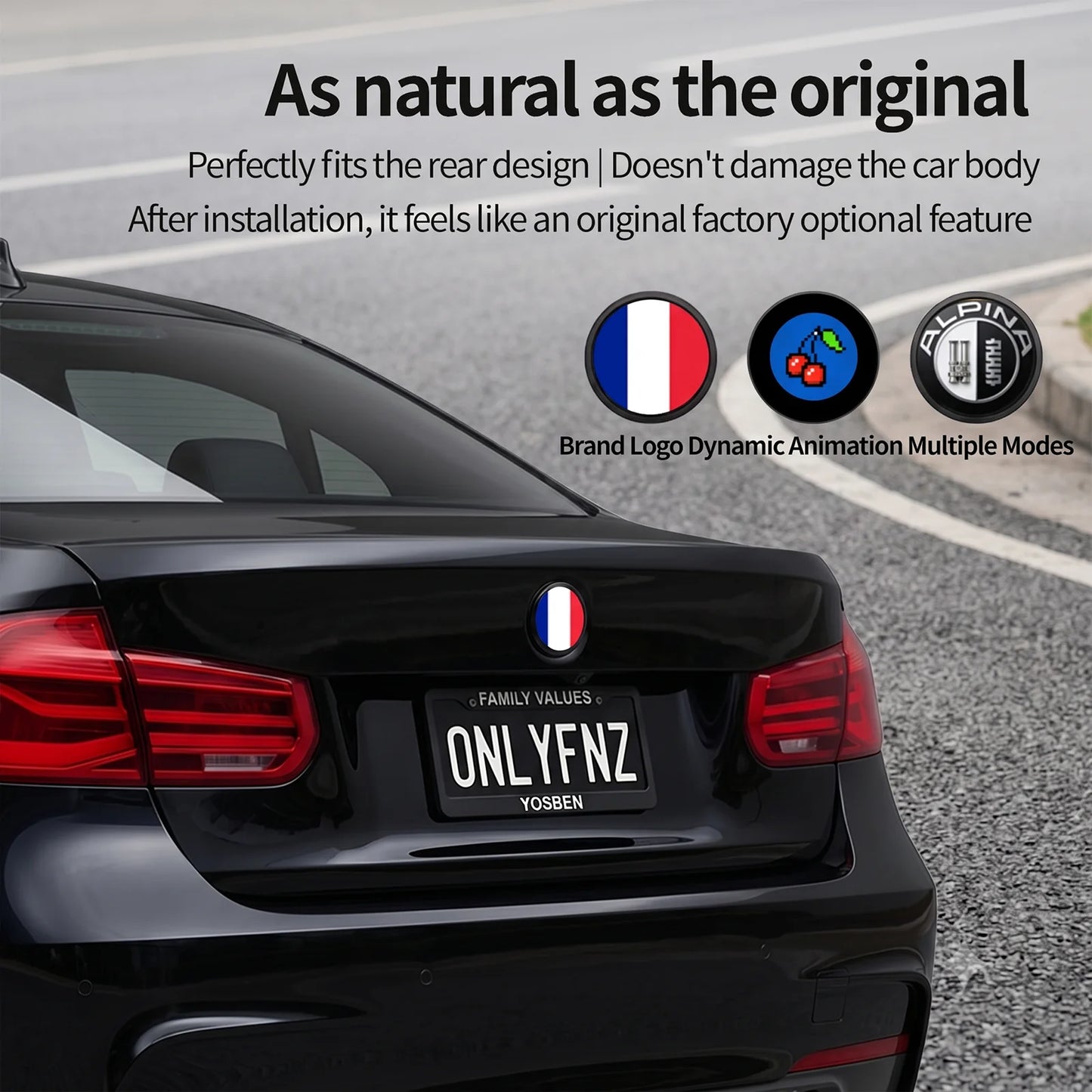 BMW Hood/Bonnet LED Logo Light with Dynamic Multi-Mode Remote Control