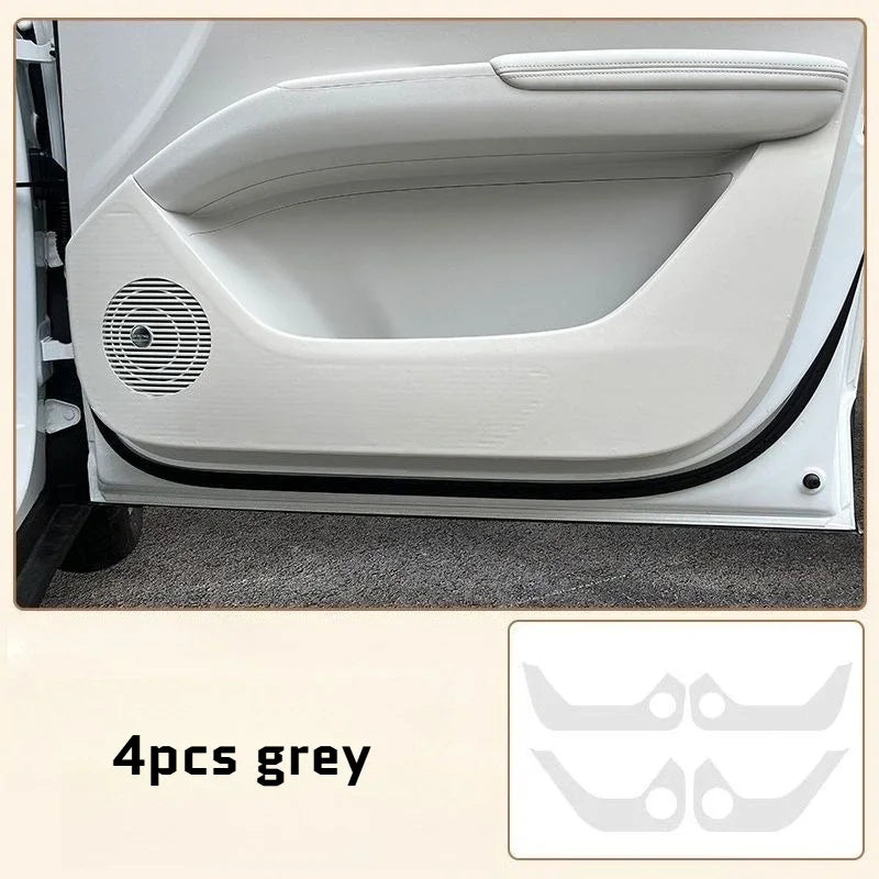 Geely EX2 PU Leather Door Anti-Kick Protector Pads - 4pcs grey