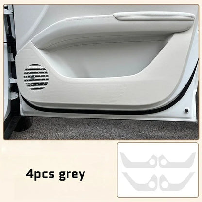 Geely EX2 PU Leather Door Anti-Kick Protector Pads - 4pcs grey
