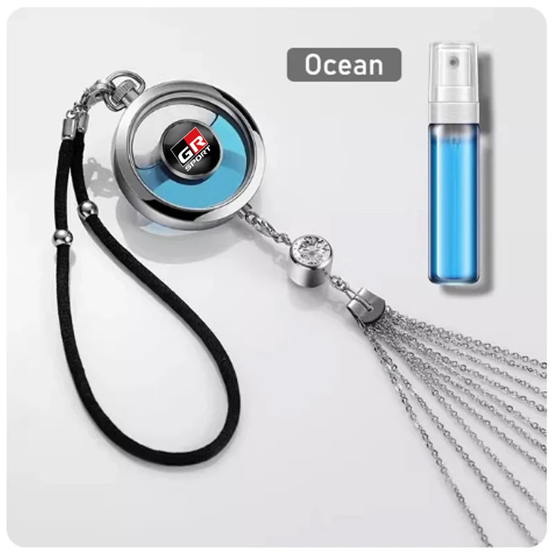 Toyota & GR Metal Lace Car Perfume Pendant Air Freshener