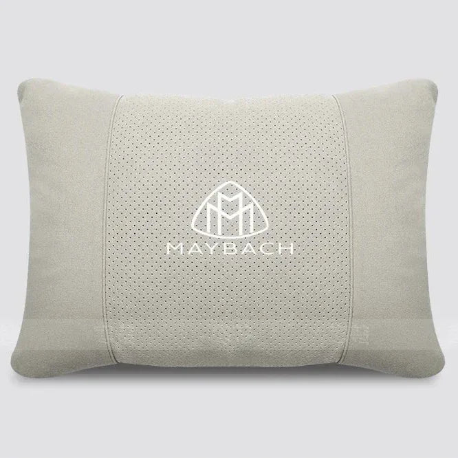 Maybach Suede Car Headrest Pillow & Lumbar Support