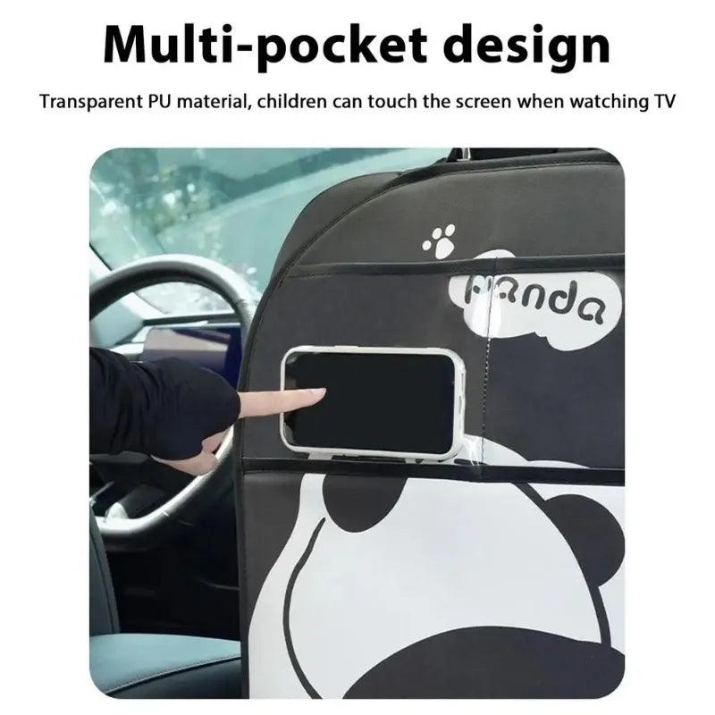 Waterproof Leather Car Seat Back Protector Anti-Kick Pad Kids Mat