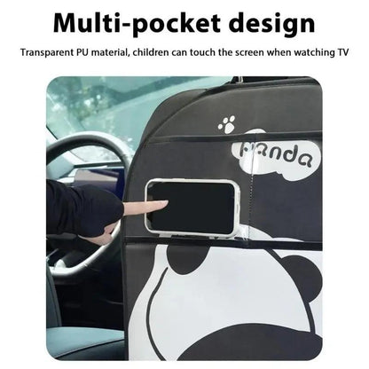 Waterproof Leather Car Seat Back Protector Anti-Kick Pad Kids Mat