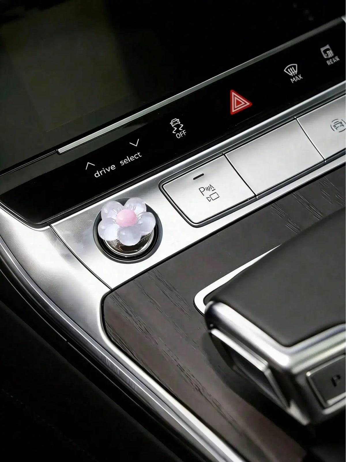 Resin Flower Car Start Button Cover – Cute Interior Decor