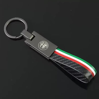 Alfa Romeo Car Keychain Leather Badge 159 Giulietta Mito Stelvio