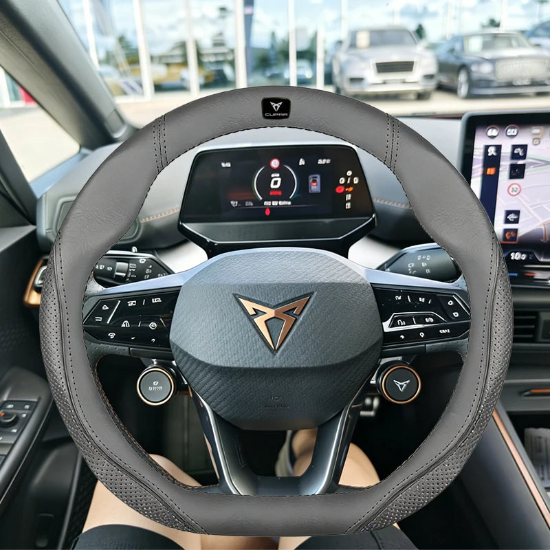 Cupra Suede and Leather Steering Wheel Cover