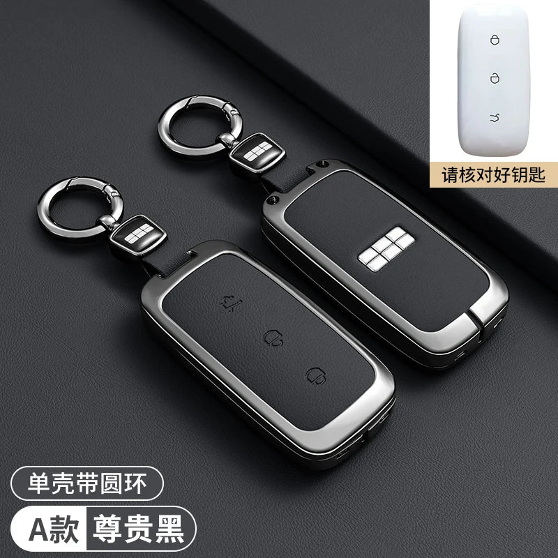 Zinc Alloy Leather Key Case Cover for Geely Galaxy EX5 Proton eM AS