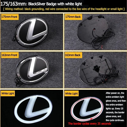 Lexus Illuminated LED Grille Emblem – Front & Rear Glowing Badge