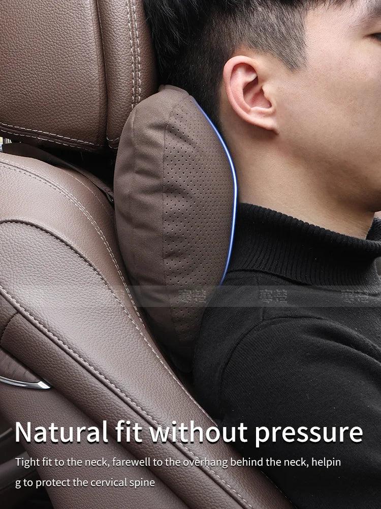 Maybach Suede Car Headrest Pillow & Lumbar Support