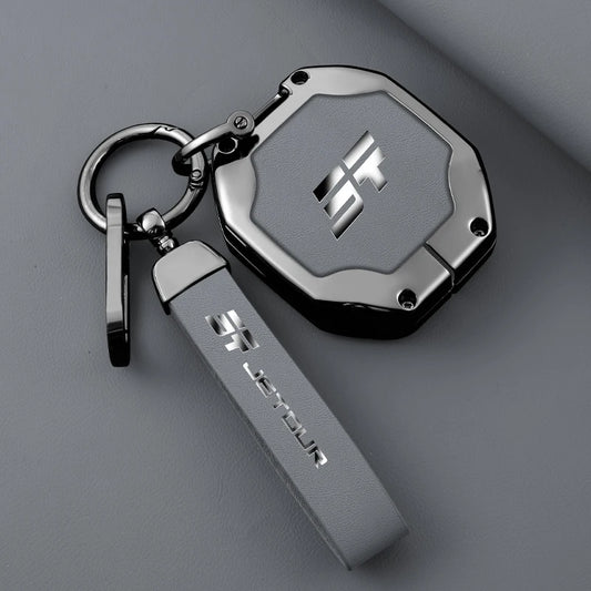 Chery Jetour Traveler 2023-2024 Zinc Alloy TPU Key Case Cover – front view