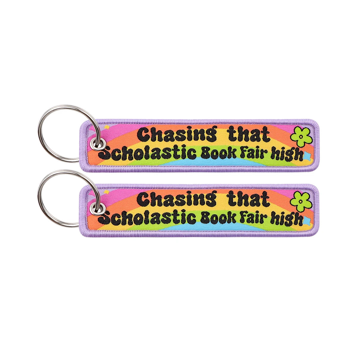 Embroidered Keys Tag Keychain - Personalized Key Identifier Fob