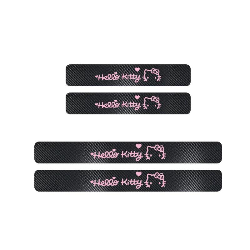 Hello Kitty Leather Car Door Sill Protector Anti-Scratch Stickers