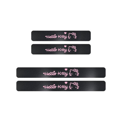 Hello Kitty Leather Car Door Sill Protector Anti-Scratch Stickers