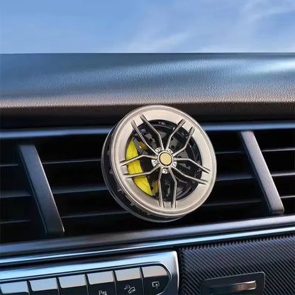 Rotatable Wheel Hub Car Air Freshener Vent Clip - Gray
