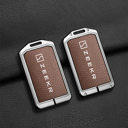 Zeekr 7X 009 007 001 NFC Zinc Alloy Leather Key Cover Case Chain