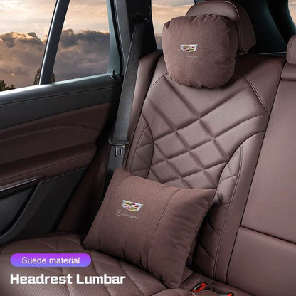 Cadillac Escalade Breathable Neck Pillow & Lumbar Support XT4 XT5 ATS CTS SRX XTS BLS GT4 - headrest 1pc white