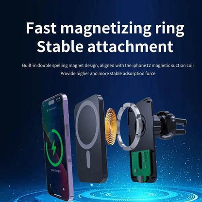 30W MagSafe Fast Charging Mount & Phone Holder - Black