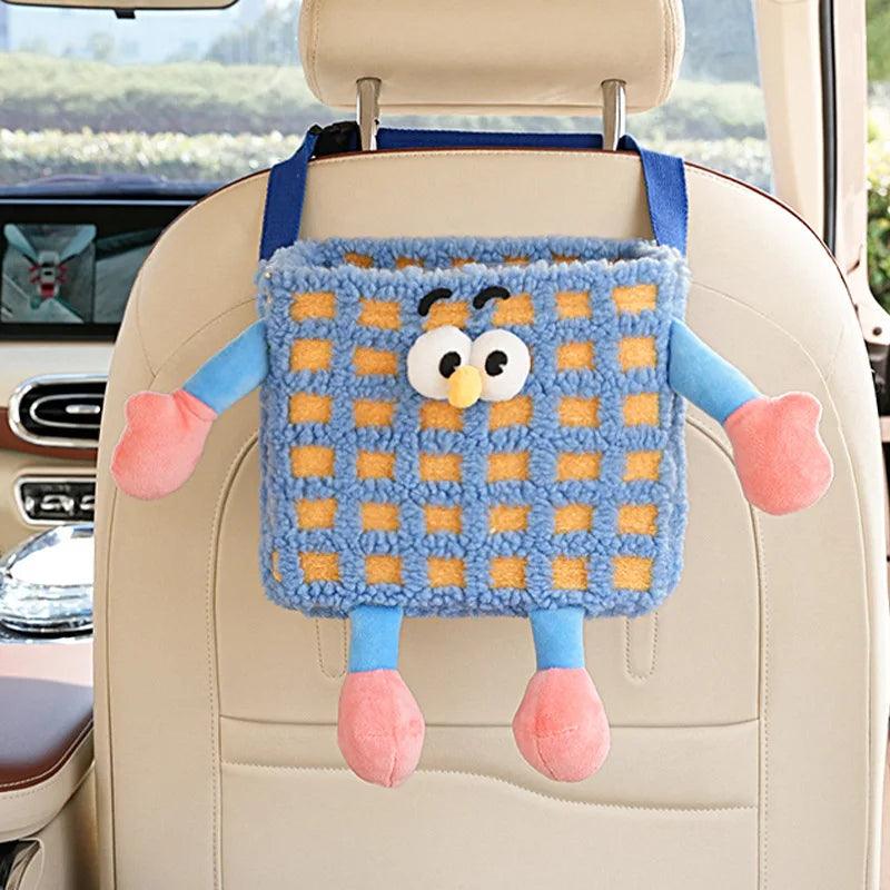 Premium Car Back Seat Organizer Storage Box with Trash Compartment