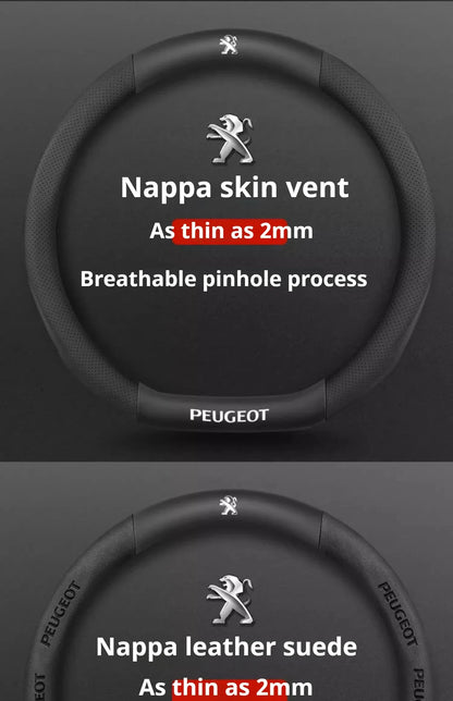 Peugeot Leather Steering Wheel Cover - D Type Black A