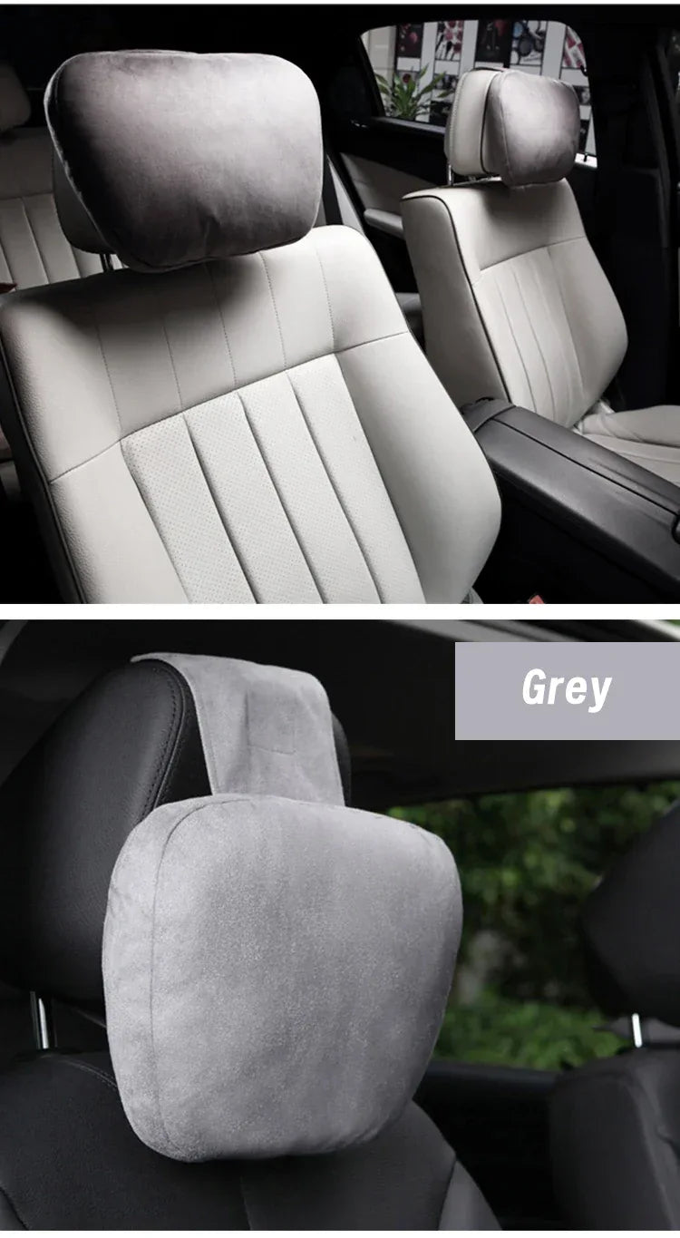 Maybach S-Class Breathable Soft Neck Headrest & Lumbar Support Pillow - Headrest Black