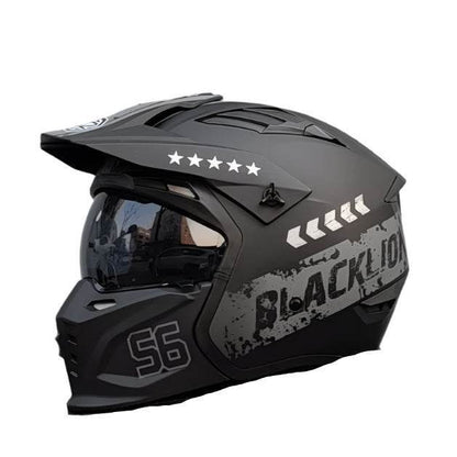 ORZ Vintage Warrior Motorcycle Helmet – Full & Half Helmet for Cruising & Motocross - 1