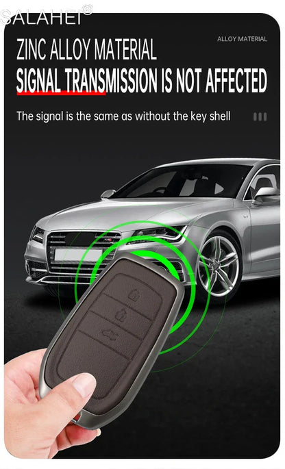 Toyota Key Cover - Zinc Alloy Case - B-red keyring