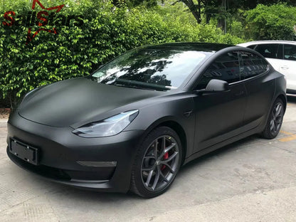 Matte Black Vinyl Wrap Film Anti-Scratch Color Change Decal for Cars and Motorcycles