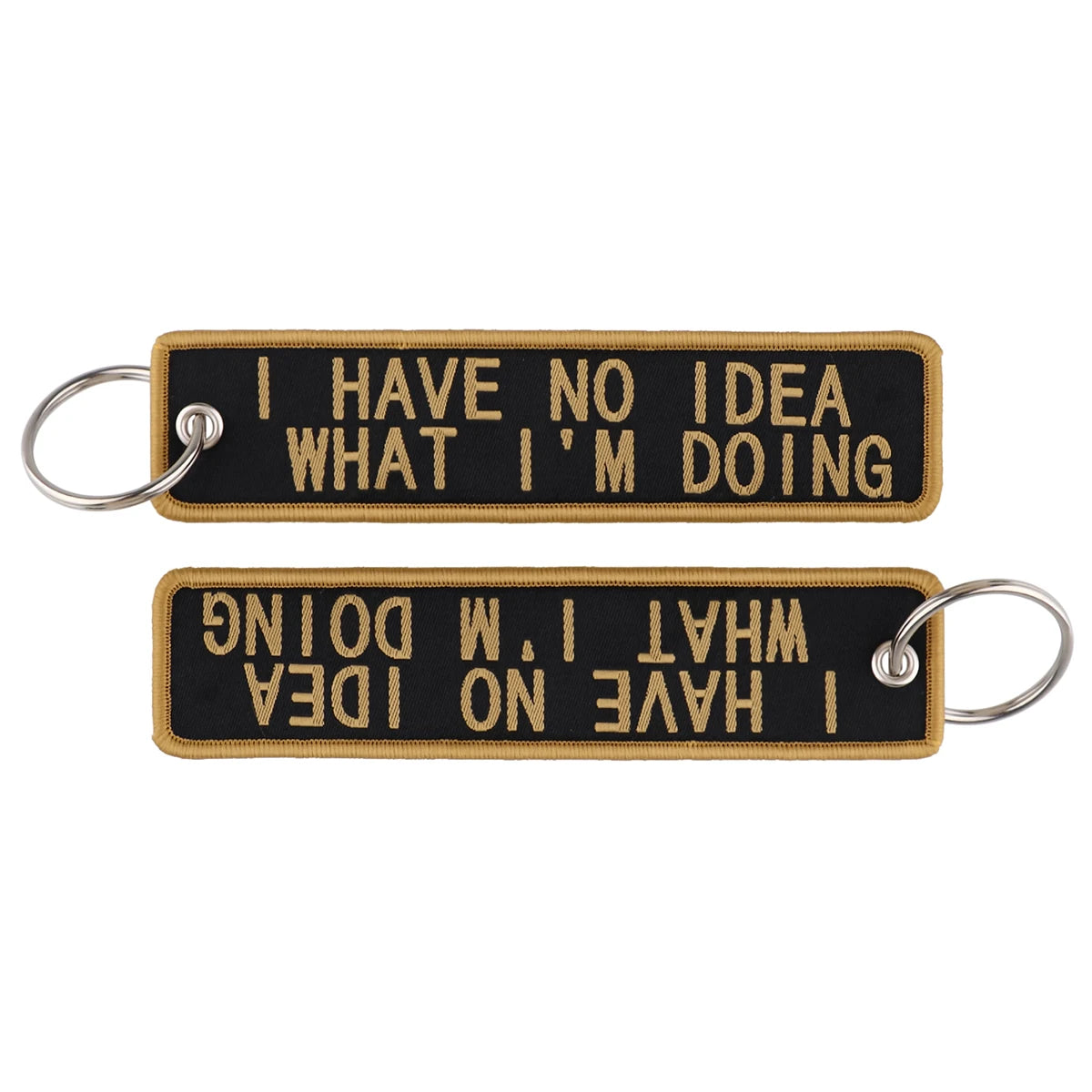 Embroidered Keys Tag Keychain - Personalized Key Identifier Fob