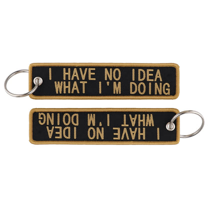 Embroidered Keys Tag Keychain - Personalized Key Identifier Fob
