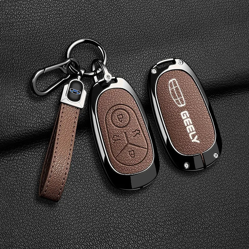 Geely EX2 Proton e.MAS 5 4-button metal key cover - keychain detail