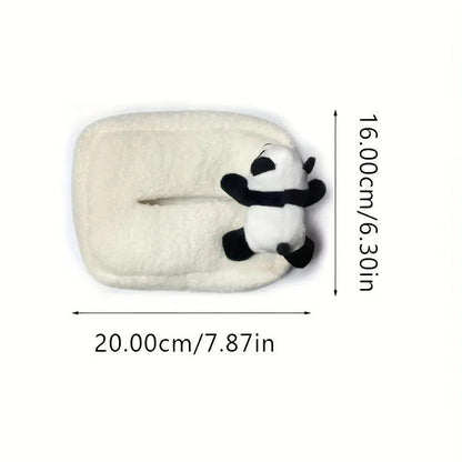Panda Plush Car Tissue Box Holder