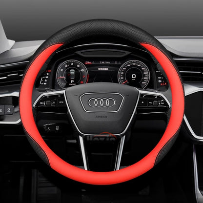 Leather Car Steering Wheel Cover for New Audi A3 8y Q7 q5 A5 B10 A1 rs3 s3 Sq5 Q8 Q4 Q3 A6 Etron 2025 Interior Accessories