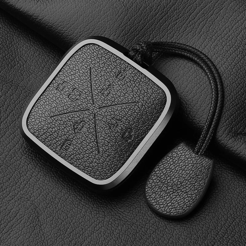 8 Button Aluminum Goatskin Key Case Cover for Zeekr X 001 009