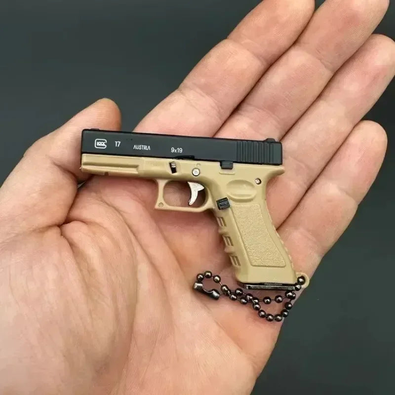 1:3 Scale G17 Metal Keychain - Tactical Mini Replica Pendant Gift