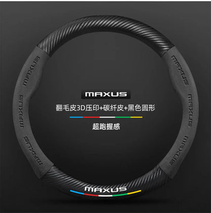 LDV Maxus Leather Steering Wheel Cover - Round Shape / Black