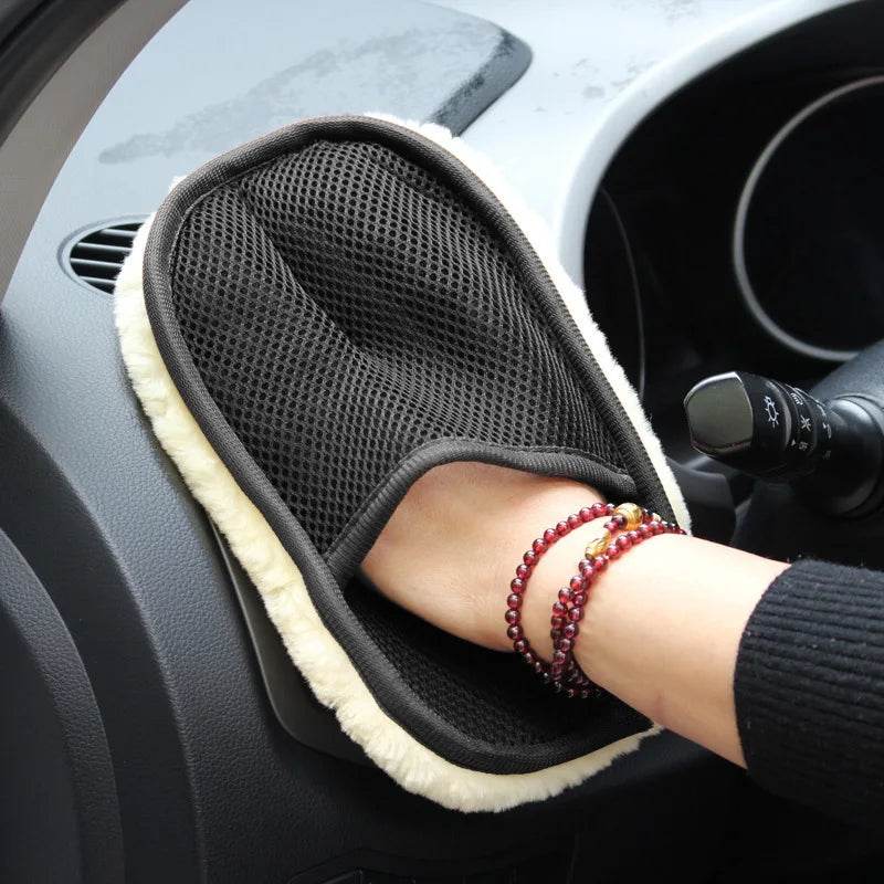 Microfiber Wool Car Wash Glove - 