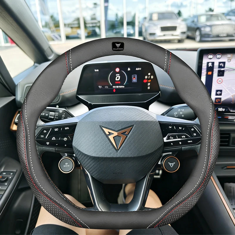 Cupra Suede and Leather Steering Wheel Cover