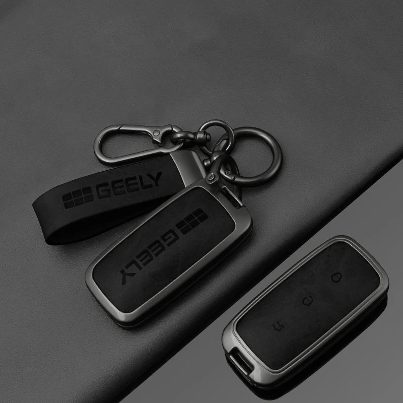 Metal Leather Car Key Case Cover for Geely Proton Vehicles