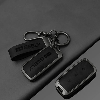 Metal Leather Car Key Case Cover for Geely Proton Vehicles