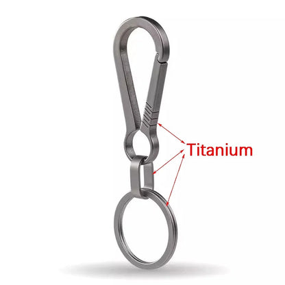 Titanium Carabiner Keychain with Bottle Opener