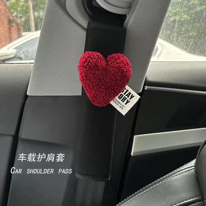 Love Heart Soft Seat Belt Cover Shoulder Pad Cushion