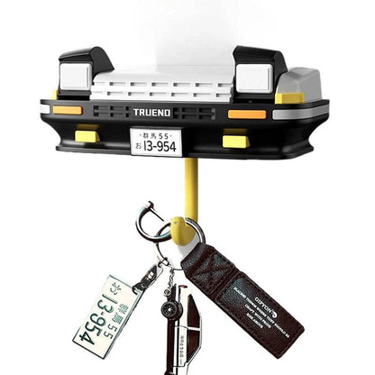 AE86 Headlight Wall Key Holder for Car Enthusiasts & JDM Decor - White