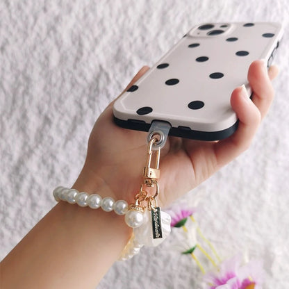Pearl Shell Bead Keychain - Shiny Phone Bag Charm Accessory