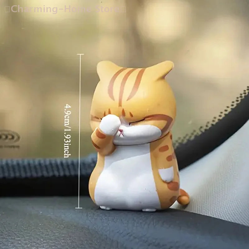 Straw Hat Cat Car Mirror Pendant