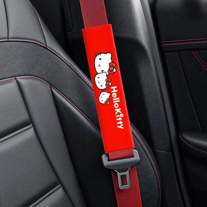 Hello Kitty Bilbelte Skulderpute - Myk tegneserie Bil Sikkerhetstrekk